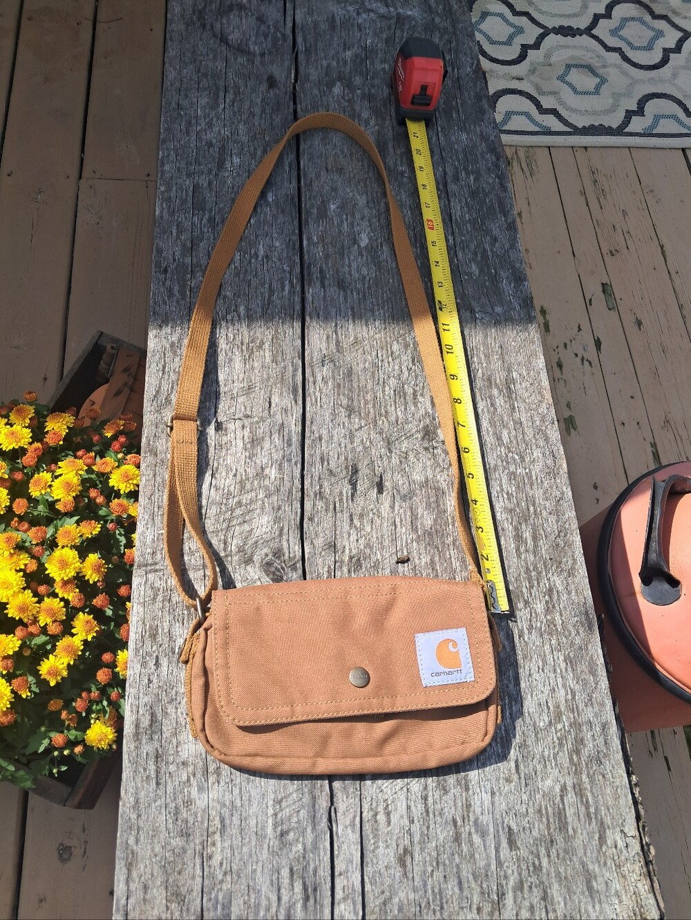 Carhartt Small Crossbody Bag in Tan Canvas